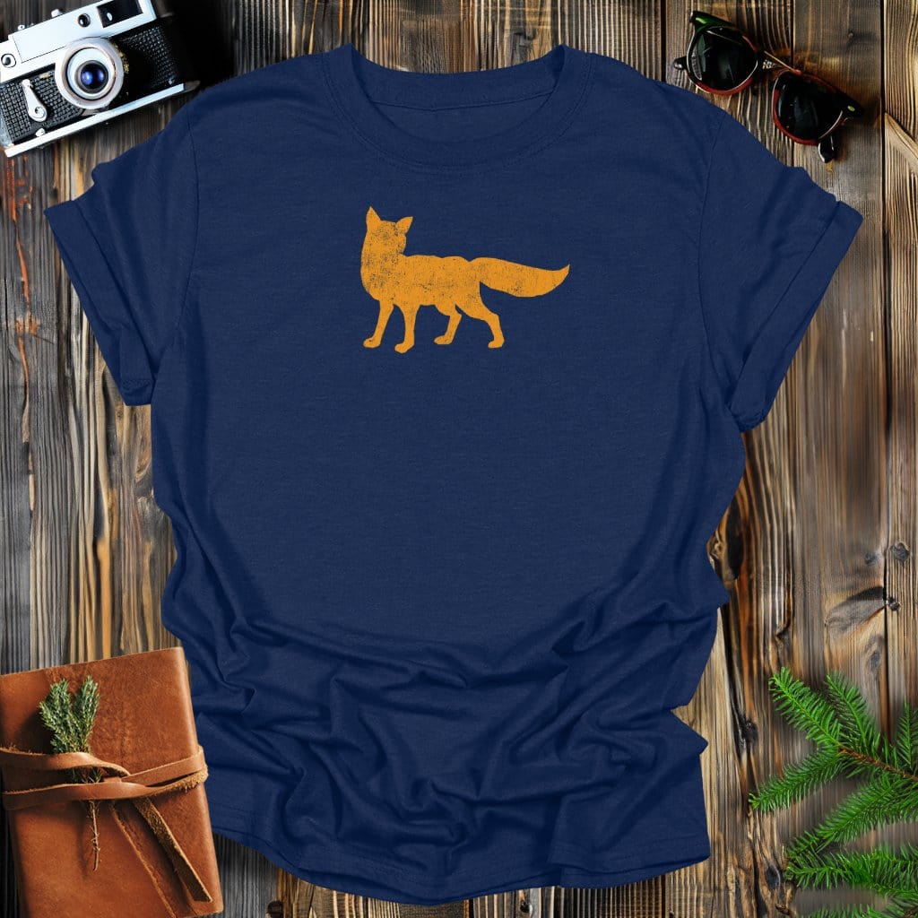 MyDesigns Physical Item S / Navy Vintage Fox T-Shirt