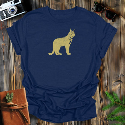 MyDesigns Physical Item S / Navy Vintage Lynx T-Shirt