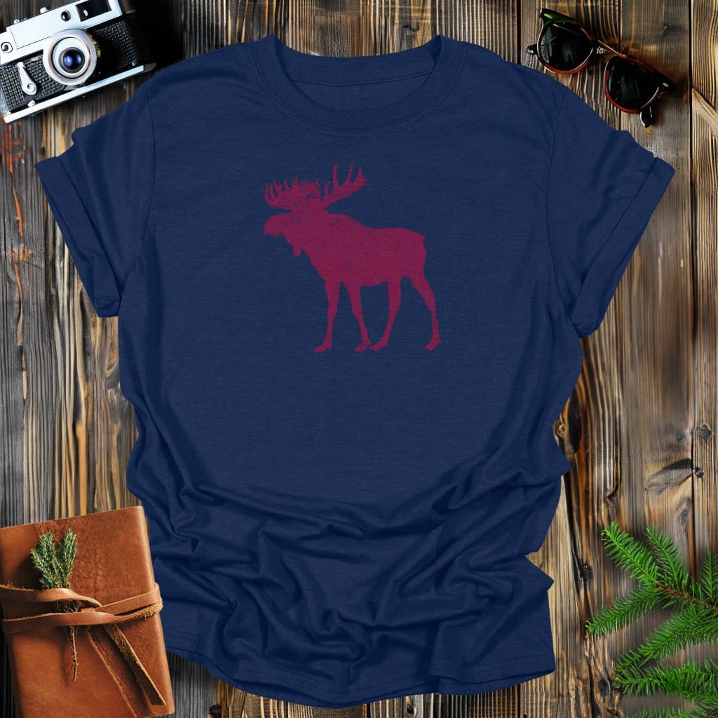 MyDesigns Physical Item S / Navy Vintage Majestic Moose T-Shirt