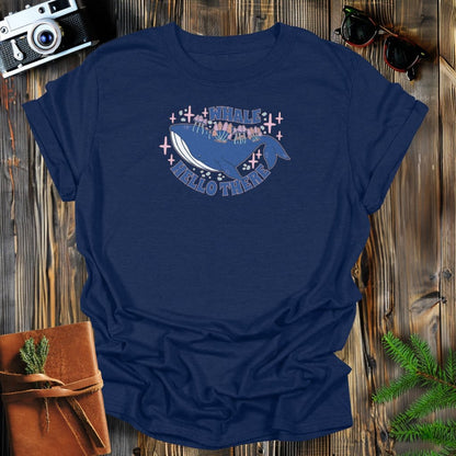 MyDesigns Physical Item S / Navy Whale Helllo There Long Sleeve T-Shirt