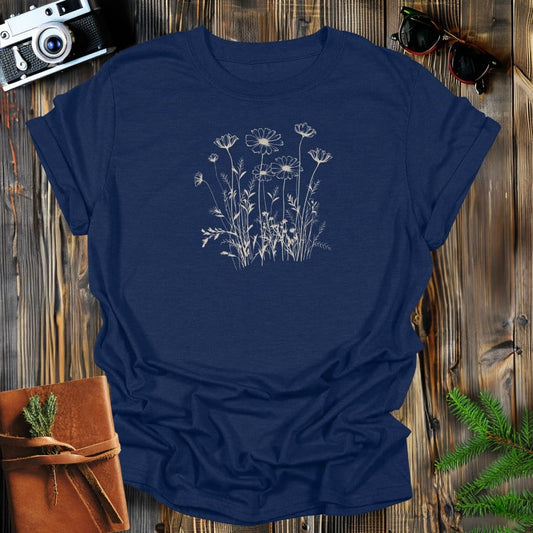 MyDesigns Physical Item S / Navy Wildflower Dreams T-Shirt