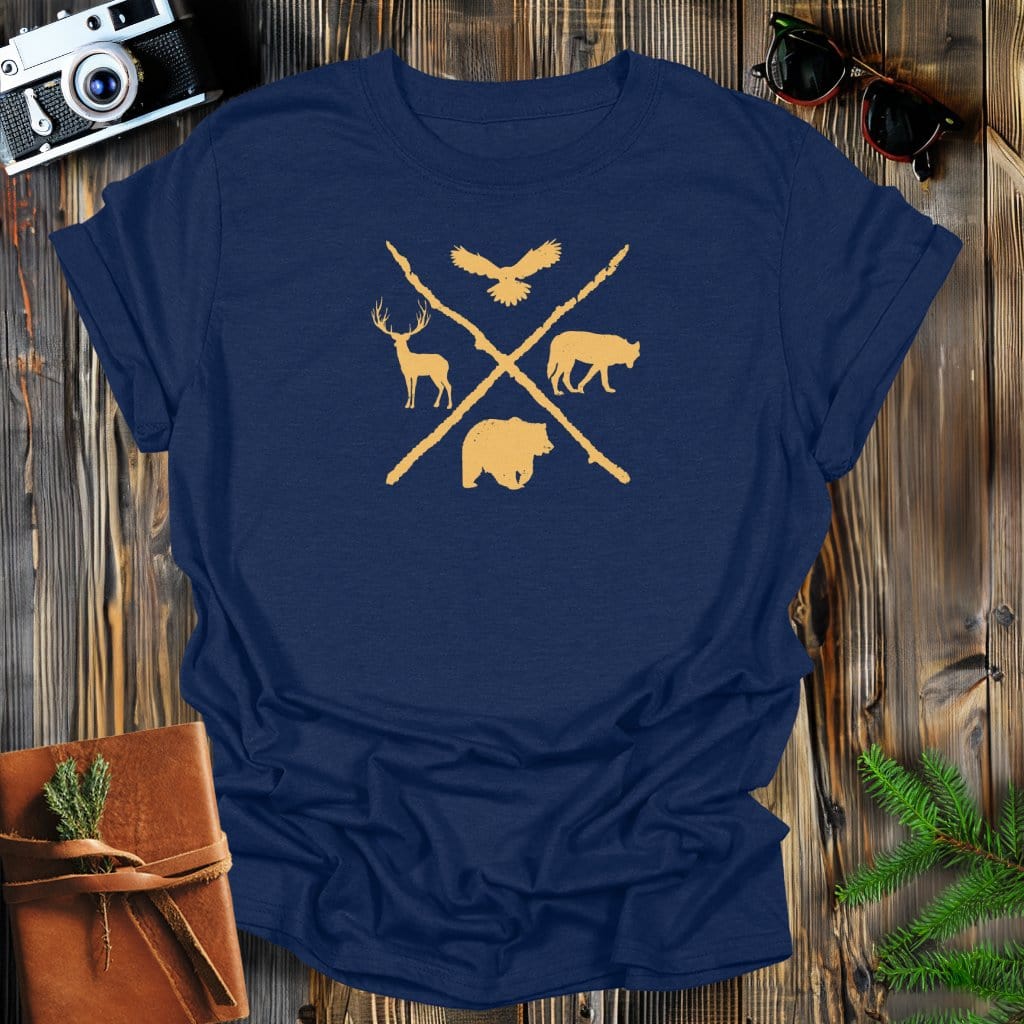 MyDesigns Physical Item S / Navy Wildlife  T-Shirt