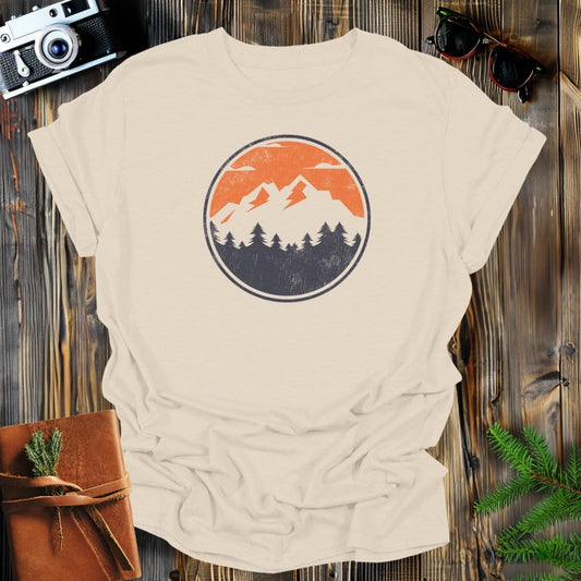 MyDesigns Physical Item S / Sand Vintage Mountain Badge T-Shirt