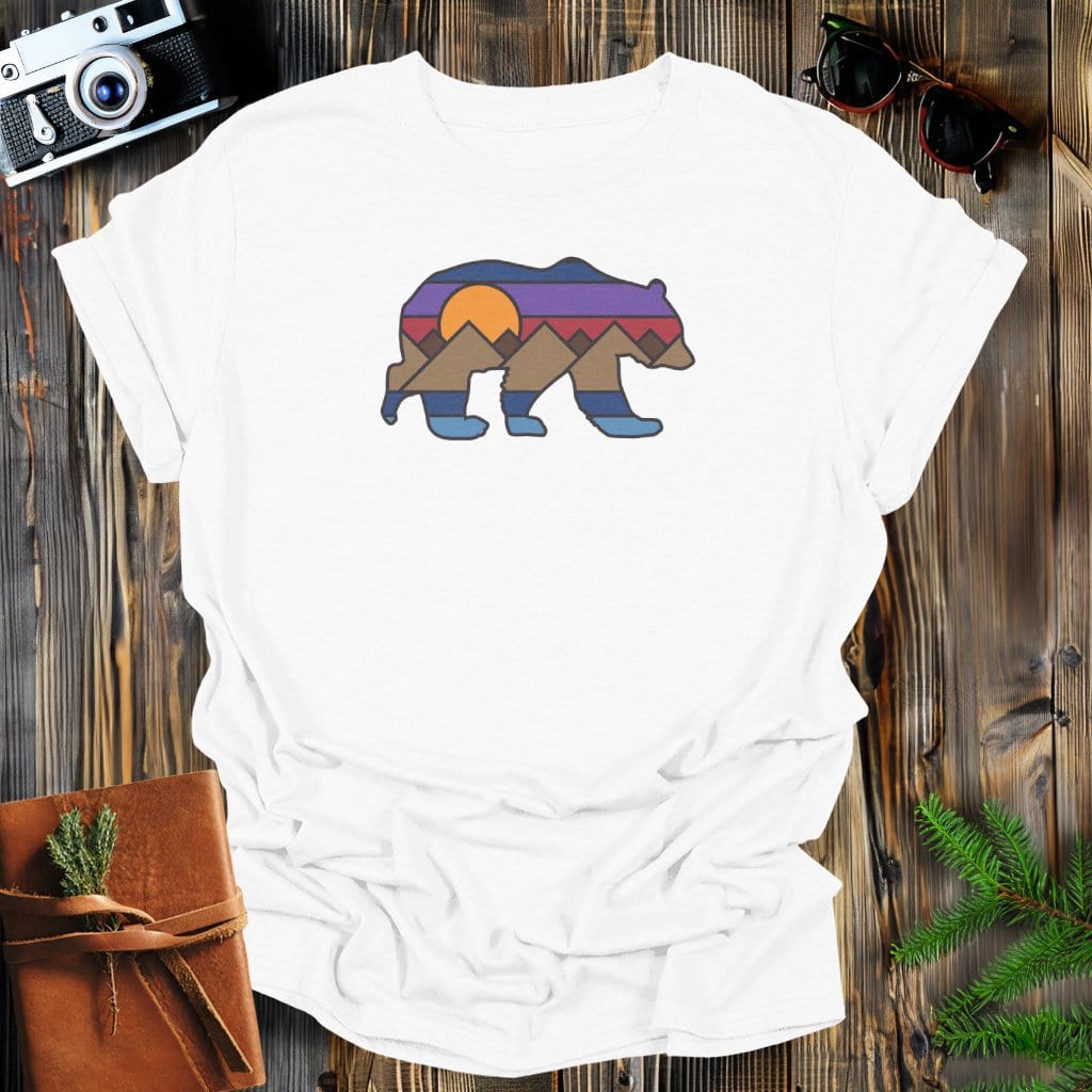 MyDesigns Physical Item S / White Bear Sunset T-Shirt