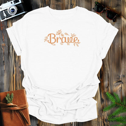 MyDesigns Physical Item S / White Brave Floral T-Shirt