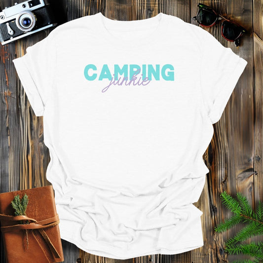 MyDesigns Physical Item S / White Camping Junkie T-Shirt