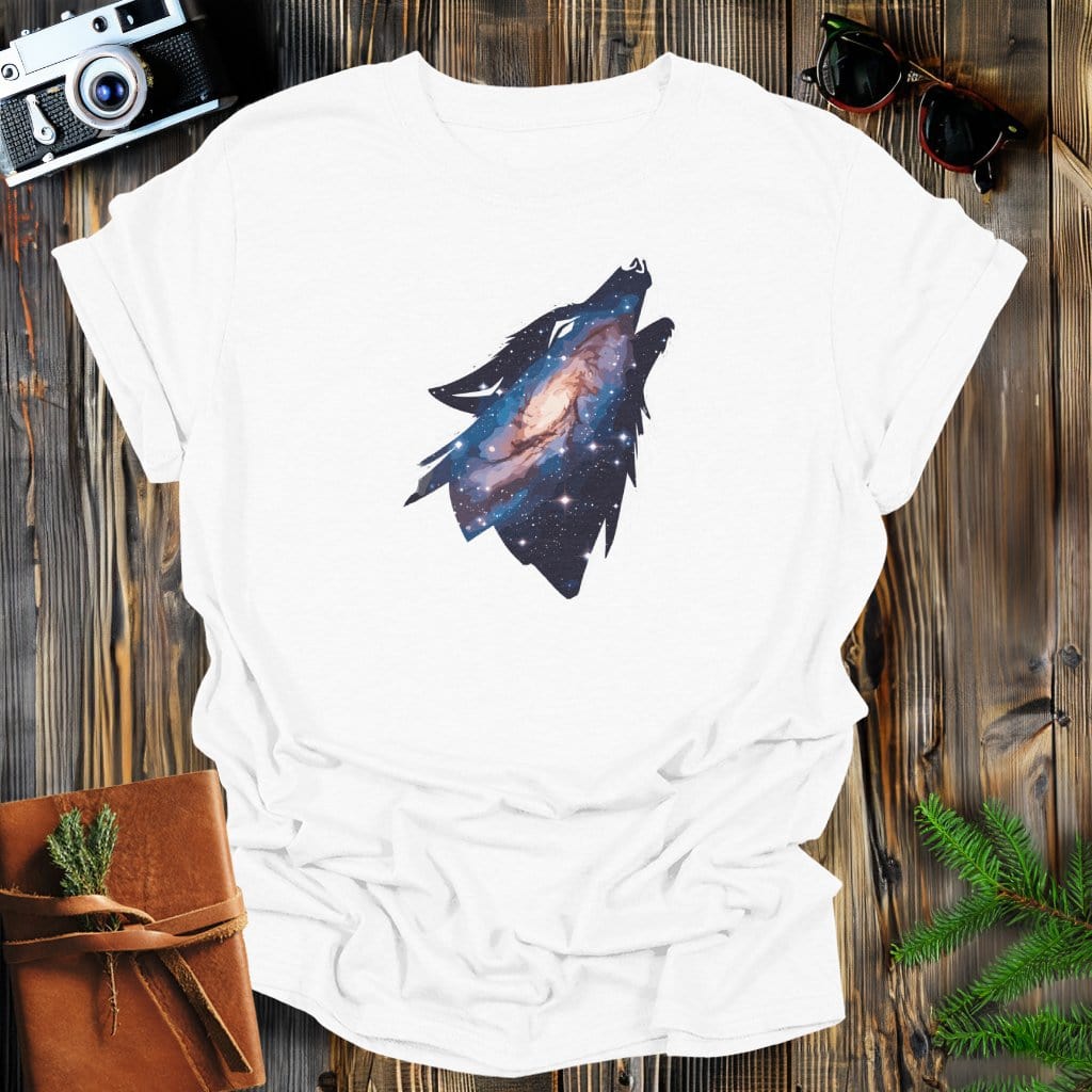 MyDesigns Physical Item S / White Celestial Wolf T-Shirt