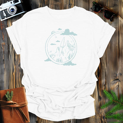 MyDesigns Physical Item S / White Compass In The Clouds Long Sleeve T-Shirt