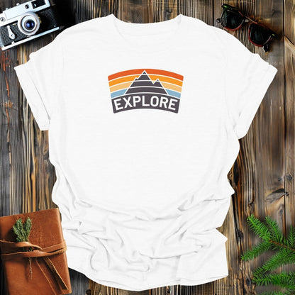 MyDesigns Physical Item S / White Explore Badge T-Shirt