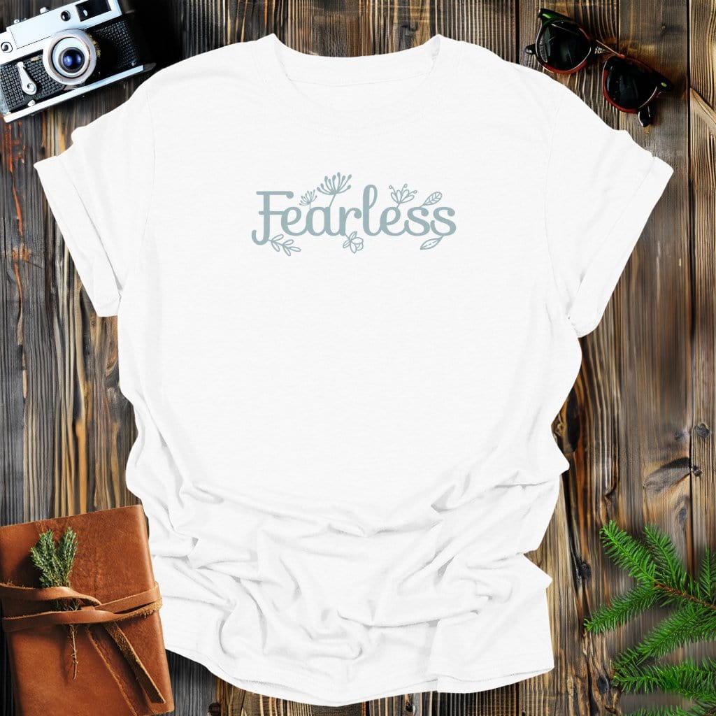 MyDesigns Physical Item S / White Fearless Floral T-Shirt