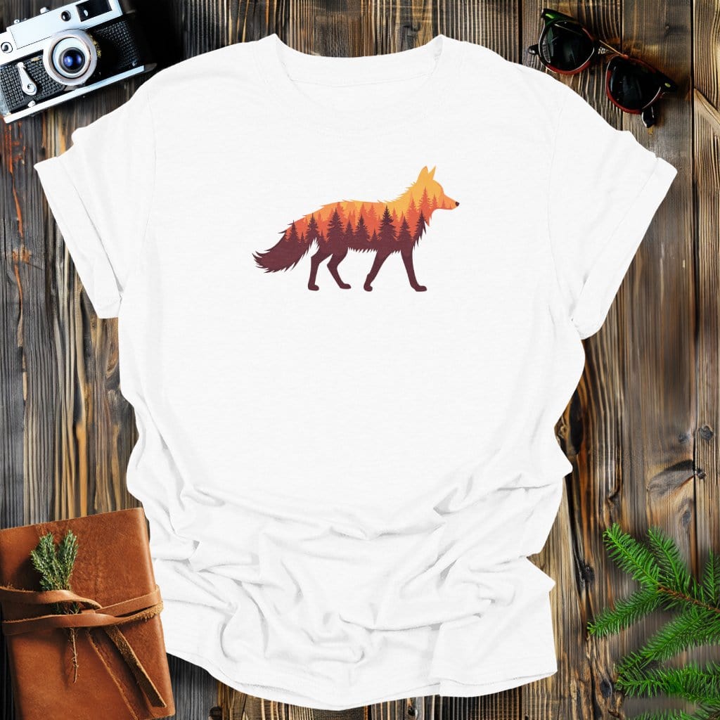 MyDesigns Physical Item S / White Forest Fox T-Shirt