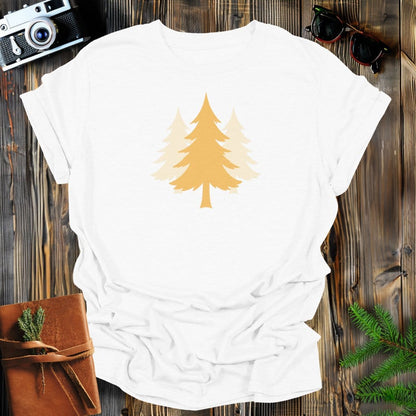 MyDesigns Physical Item S / White Golden Evergreen T-Shirt