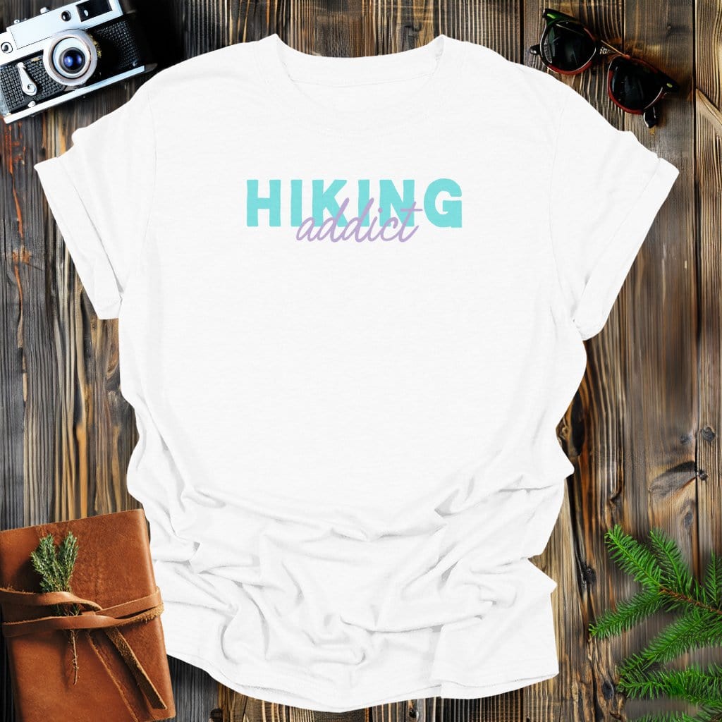 MyDesigns Physical Item S / White Hiking Addict T-Shirt