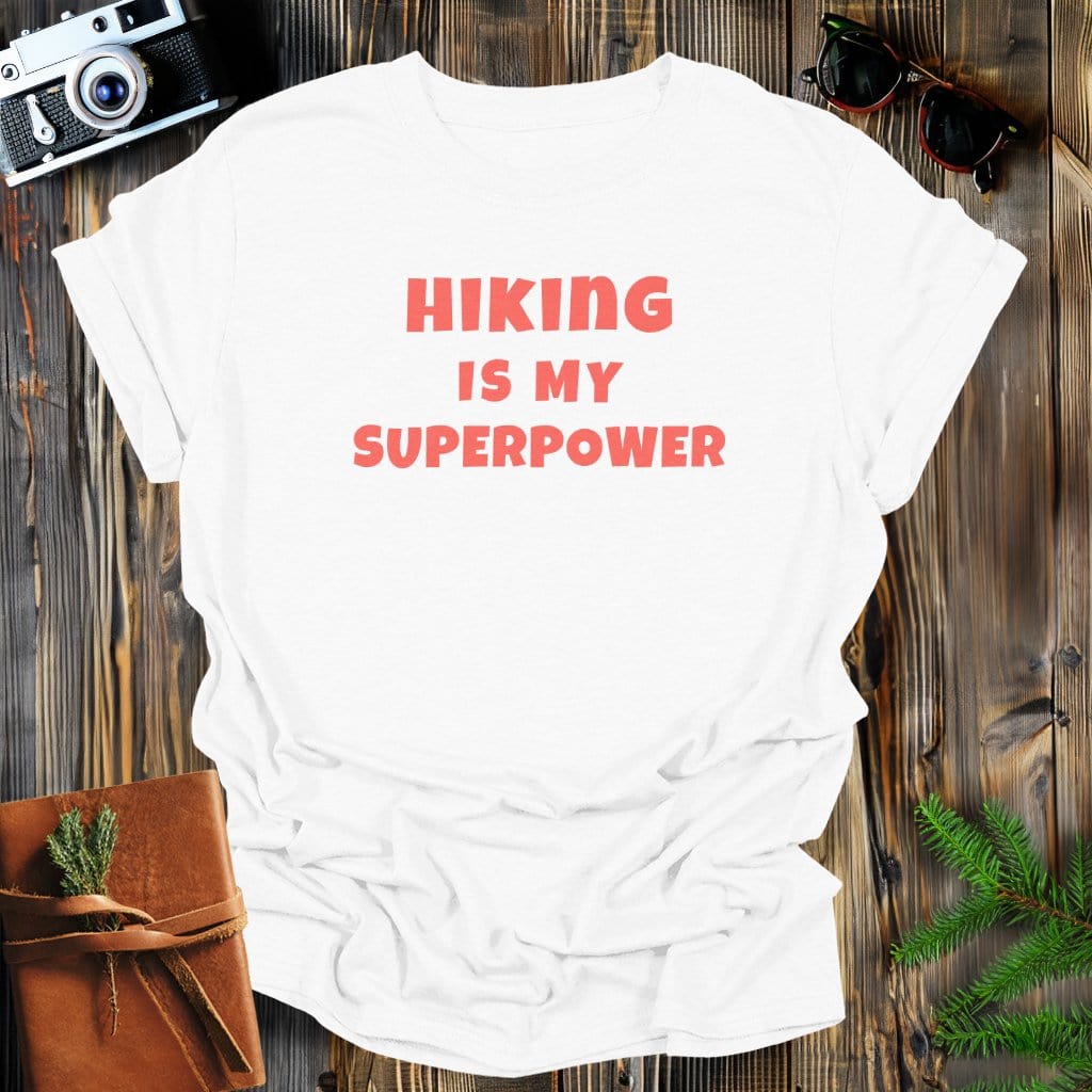 MyDesigns Physical Item S / White Hiking Superpower T-Shirt