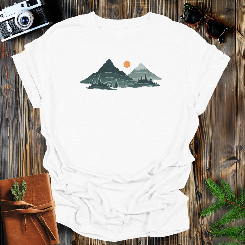 MyDesigns Physical Item S / White Mountain Sunset T-Shirt