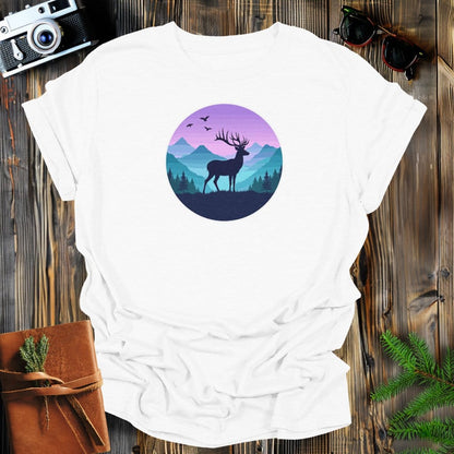 MyDesigns Physical Item S / White Night Buck T-Shirt