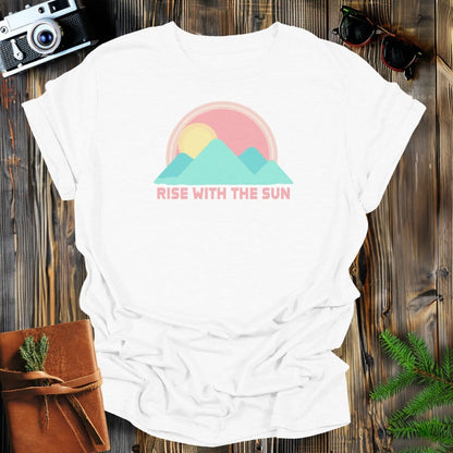 MyDesigns Physical Item S / White Rise with the Sun T-Shirt