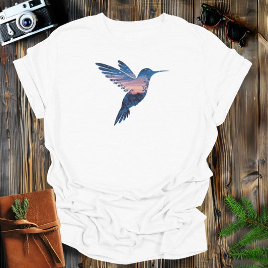 MyDesigns Physical Item S / White Serene Hummingbird T-Shirt