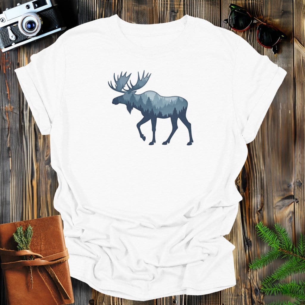 MyDesigns Physical Item S / White Serene Moose T-Shirt