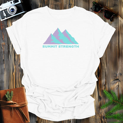 MyDesigns Physical Item S / White Summit Strength T-Shirt