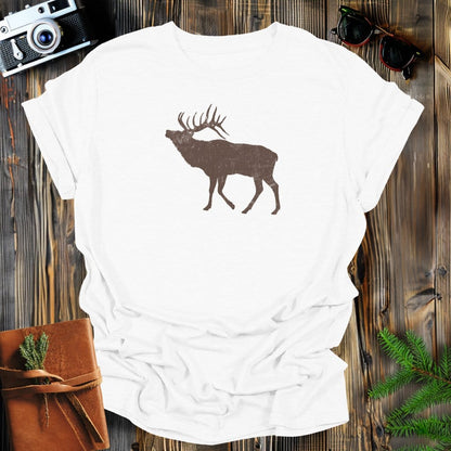 MyDesigns Physical Item S / White Vintage Elk T-Shirt