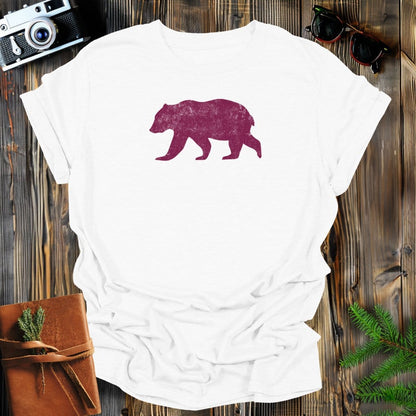 MyDesigns Physical Item S / White Vintage Grizzly Bear T-Shirt