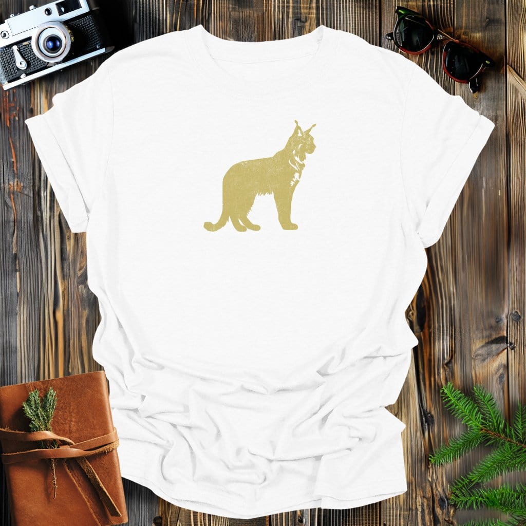 MyDesigns Physical Item S / White Vintage Lynx T-Shirt