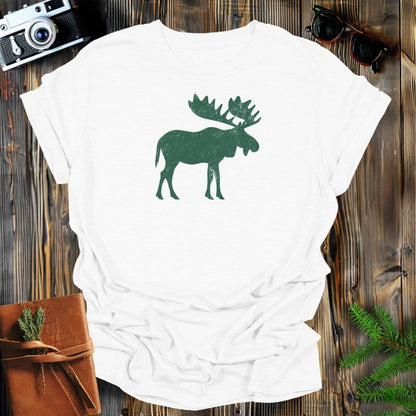 MyDesigns Physical Item S / White Vintage Moose T-Shirt