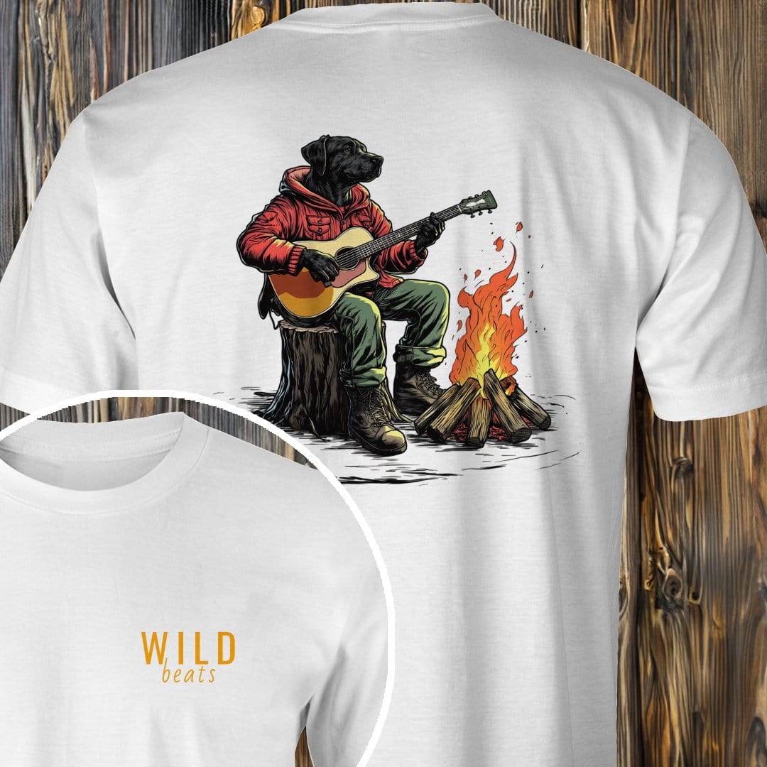 MyDesigns Physical Item White / S Black Lab Campfire Jam T-Shirt