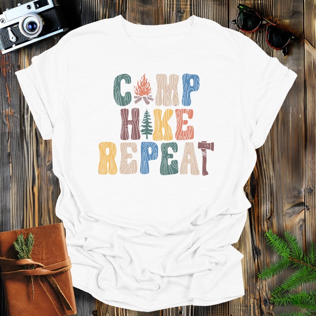 MyDesigns Physical Item White / S Camp, Hike, Repeat T-Shirt