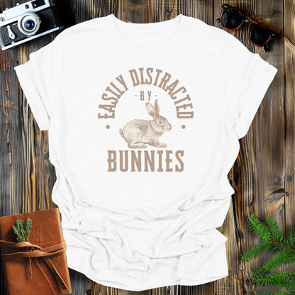 MyDesigns Physical Item White / S Easily Distracted By Bunnies T-Shirt