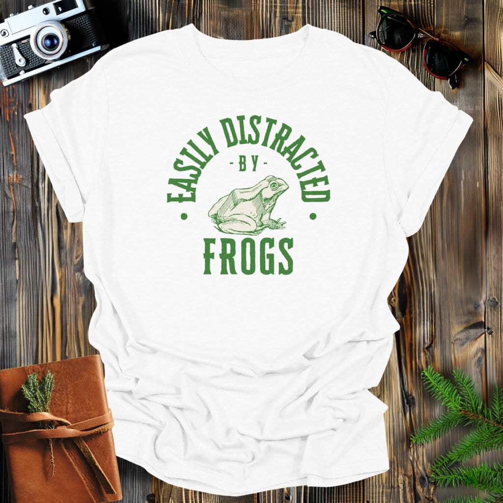 MyDesigns Physical Item White / S Easily Distracted By Frogs T-Shirt