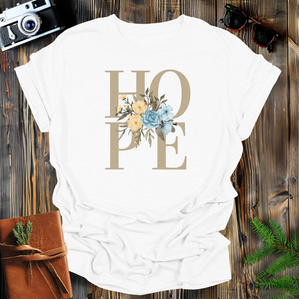 MyDesigns Physical Item White / S Flower Hope T-Shirt