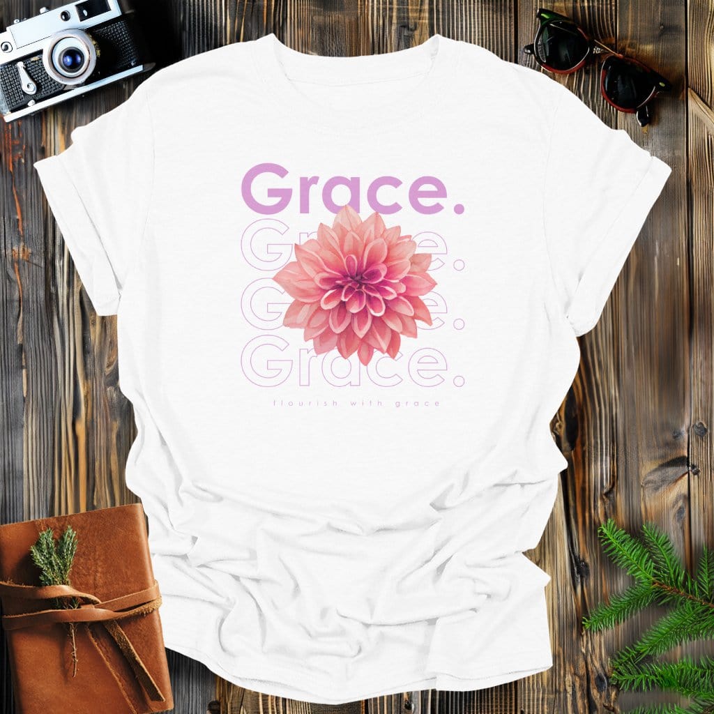 MyDesigns Physical Item White / S Grace & Flowers T-Shirt