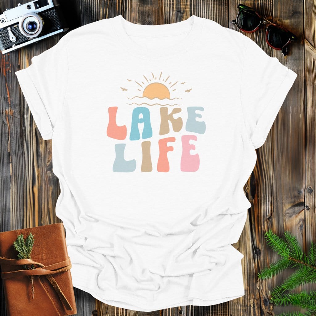 MyDesigns Physical Item White / S Lake Life Sunset T-Shirt