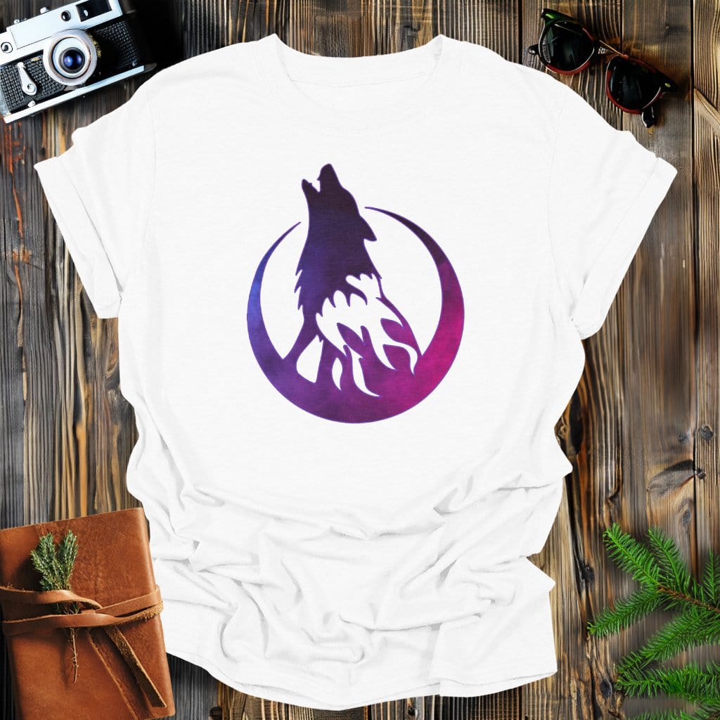 MyDesigns Physical Item White / S Smokey Howling Wolf T-Shirt