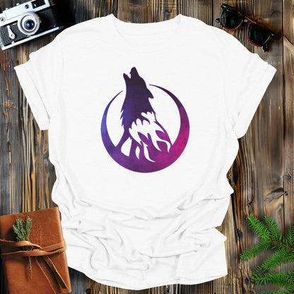 MyDesigns Physical Item White / S Smokey Howling Wolf T-Shirt