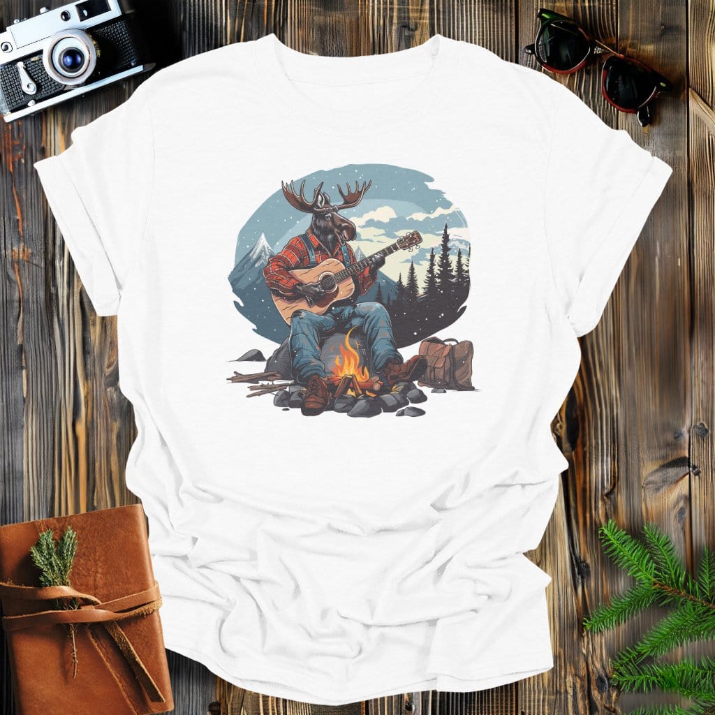 MyDesigns Physical Item White / S Snowy Moose Mountain Jam T-Shirt