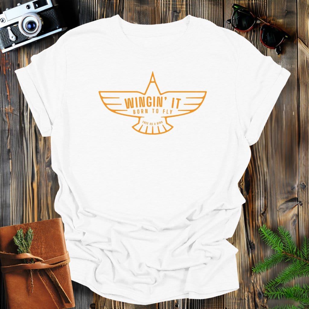 MyDesigns Physical Item White / S Wingin' It Born to Fly Free as a Bird T-Shirt