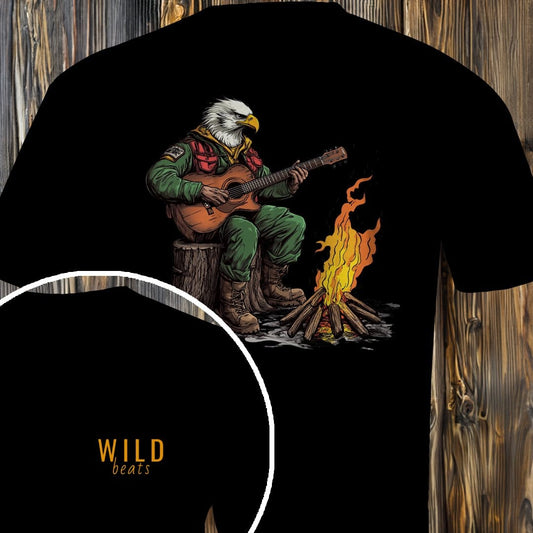 MyDesigns T-Shirt Black / S Bald Eagle Campfire Jam T-Shirt