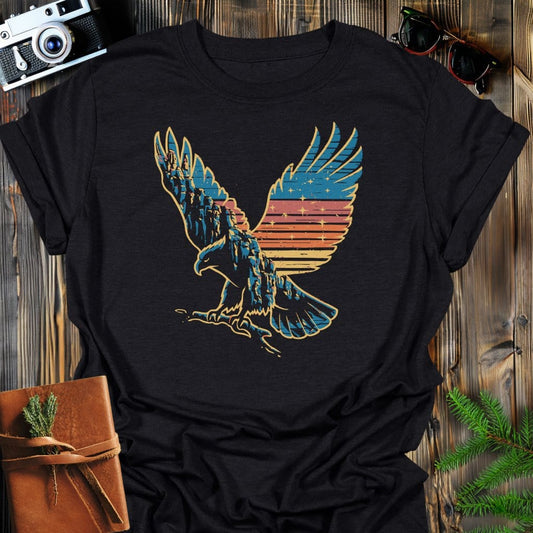 Bird of Prey T-Shirt In Black / S Lightweight adventure tee for outdoor lovers Perfect for hiking camping or road trips Made from soft breathable cotton for all-day comfort Ideal for nature lovers and adventurers FAYO Threads outdoor apparel remember Fun Awaits You Outside