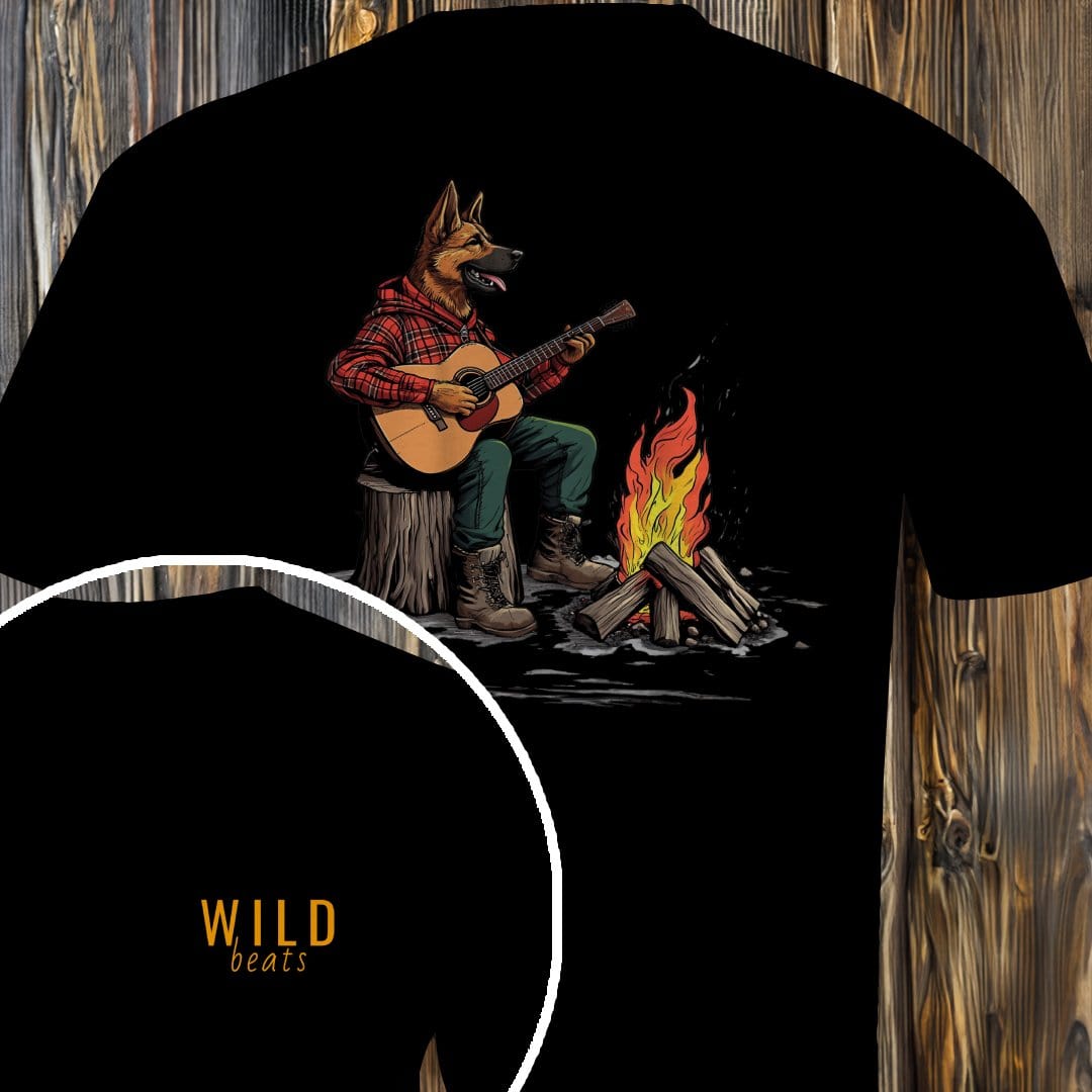 MyDesigns T-Shirt Black / S German Shepherd Campfire Jam T-Shirt