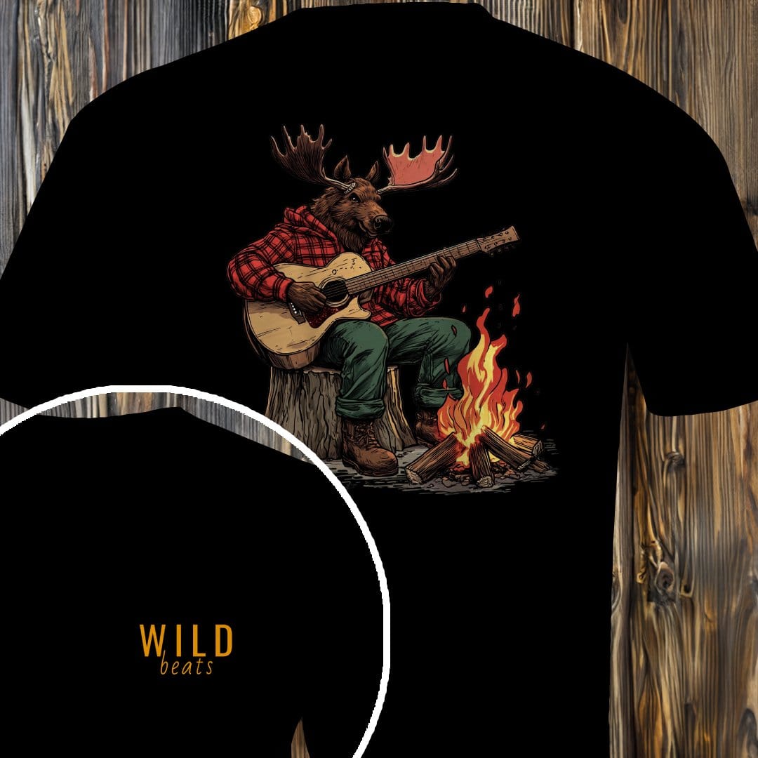 MyDesigns T-Shirt Black / S Moose Campfire Jam T-Shirt