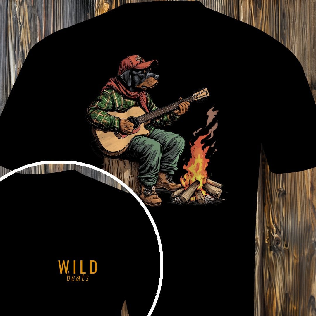 MyDesigns T-Shirt Black / S Rottweiler Campfire Jam T-Shirt