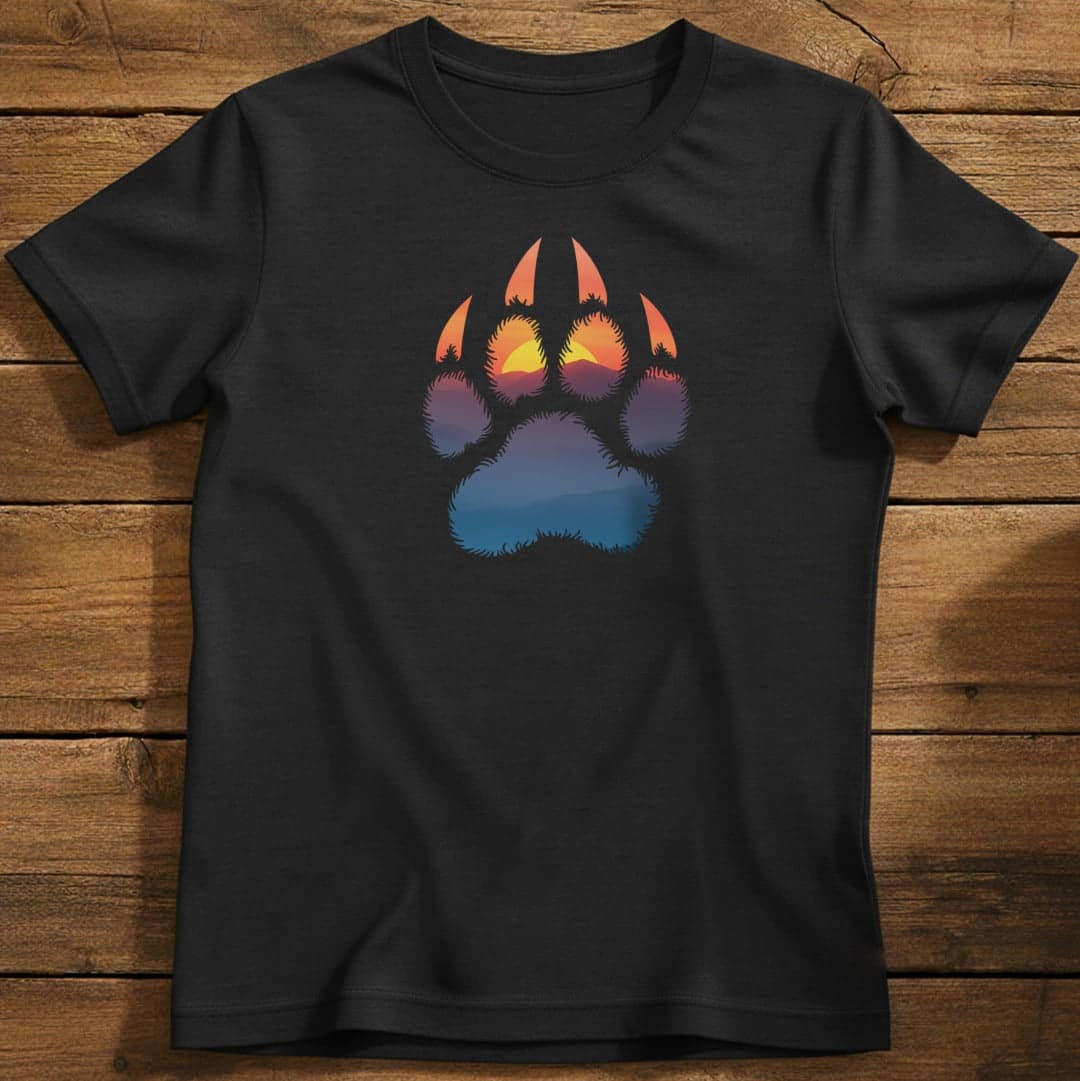 Wild Tracks T-Shirt In Black / S Lightweight adventure tee for outdoor lovers Perfect for hiking camping or road trips Made from soft breathable cotton for all-day comfort Ideal for nature lovers and adventurers FAYO Threads outdoor apparel remember Fun Awaits You Outside