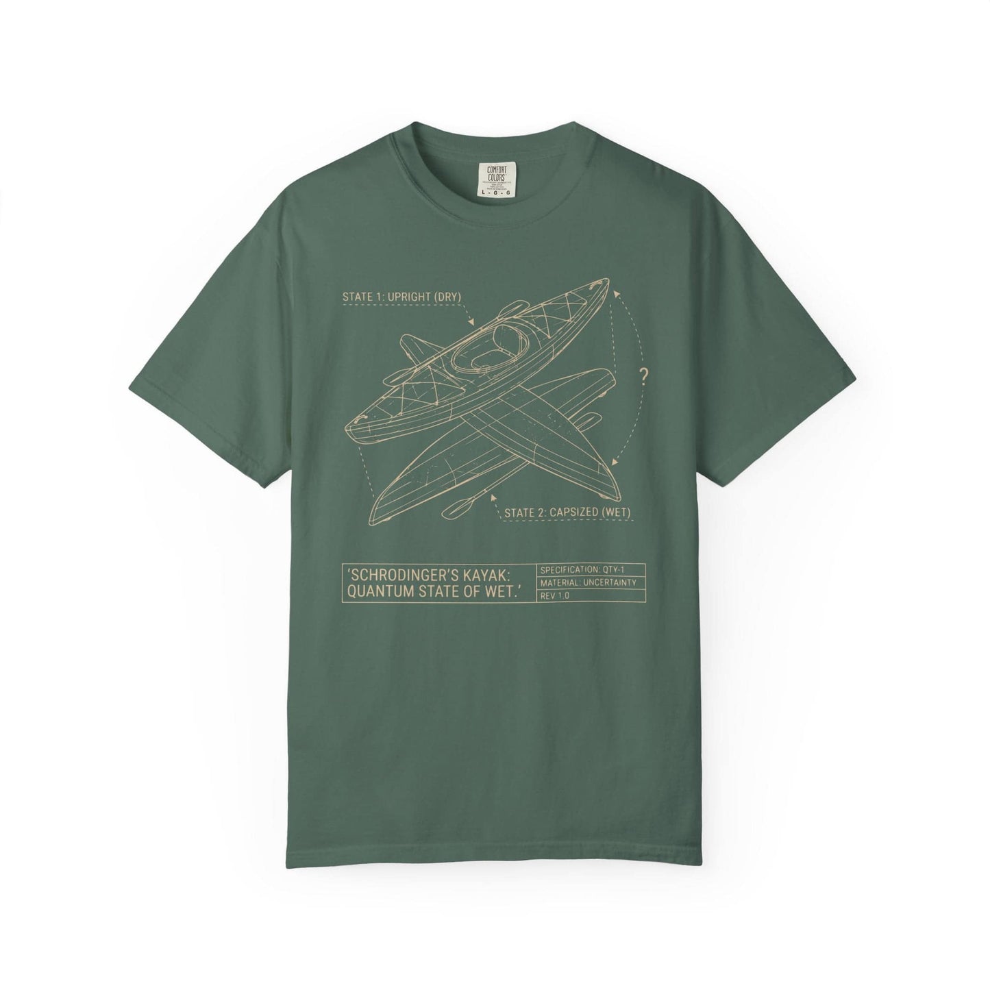 Capsized T-Shirt In Blue Spruce / S Lightweight adventure tee for outdoor lovers Perfect for hiking camping or road trips Made from soft breathable cotton for all-day comfort Ideal for nature lovers and adventurers FAYO Threads outdoor apparel remember Fun Awaits You Outside