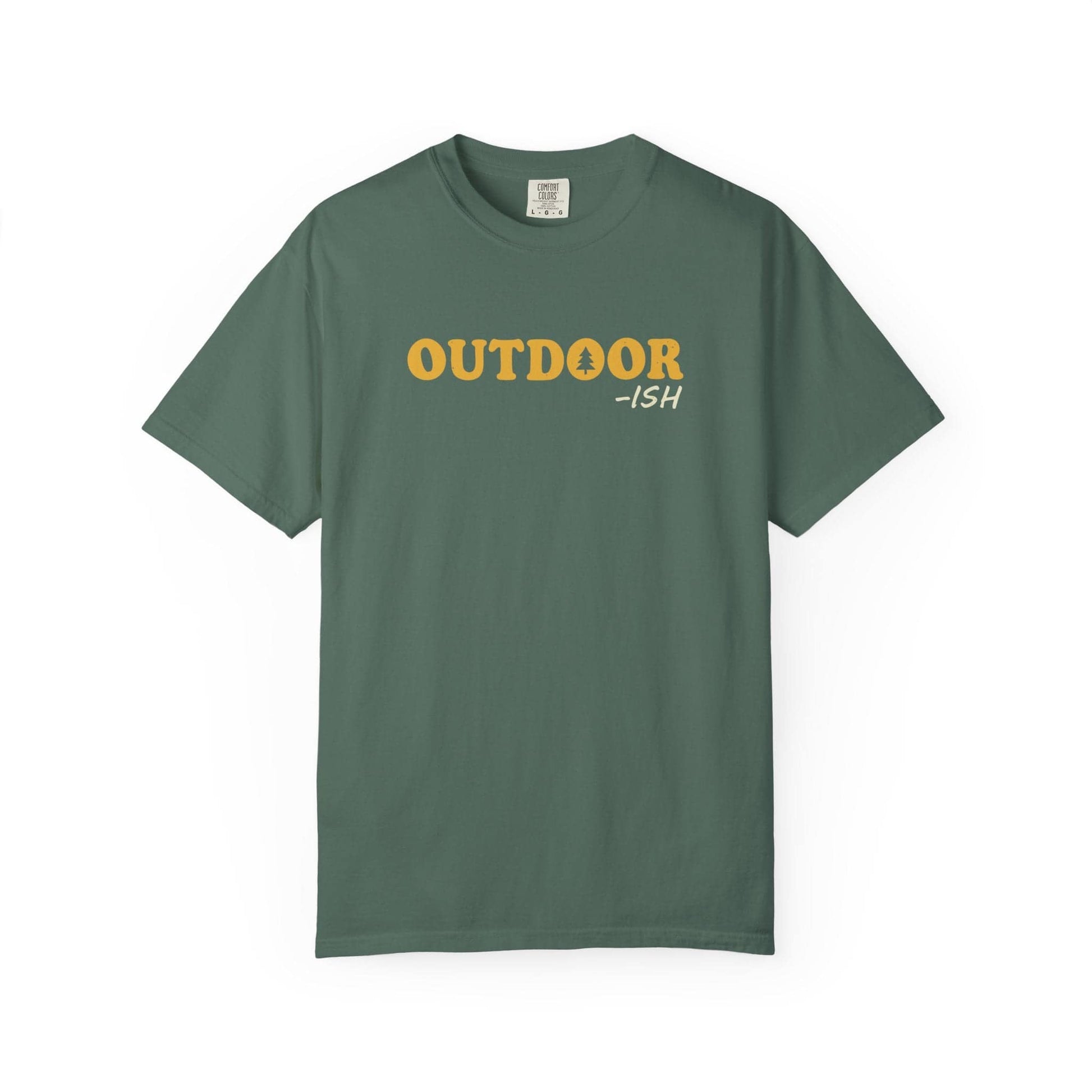 Evergreen Outdoor-ish T-Shirt In Blue Spruce / S Lightweight adventure tee for outdoor lovers Perfect for hiking camping or road trips Made from soft breathable cotton for all-day comfort Ideal for nature lovers and adventurers FAYO Threads outdoor apparel remember Fun Awaits You Outside