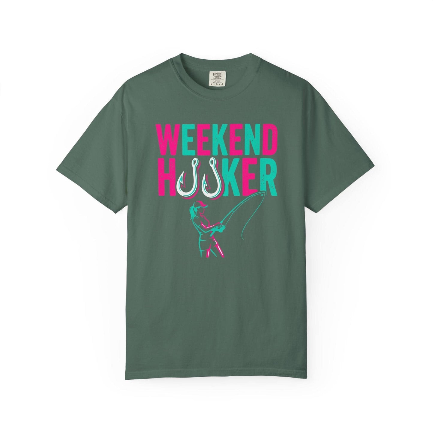 Weekend Hooker T-Shirt In Blue Spruce / S Lightweight adventure tee for outdoor lovers Perfect for hiking camping or road trips Made from soft breathable cotton for all-day comfort Ideal for nature lovers and adventurers FAYO Threads outdoor apparel remember Fun Awaits You Outside