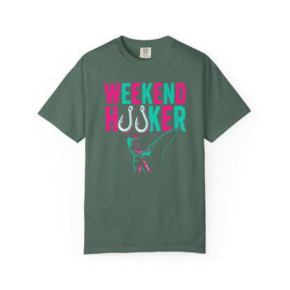 Weekend Hooker T-Shirt In Blue Spruce / S Lightweight adventure tee for outdoor lovers Perfect for hiking camping or road trips Made from soft breathable cotton for all-day comfort Ideal for nature lovers and adventurers FAYO Threads outdoor apparel remember Fun Awaits You Outside