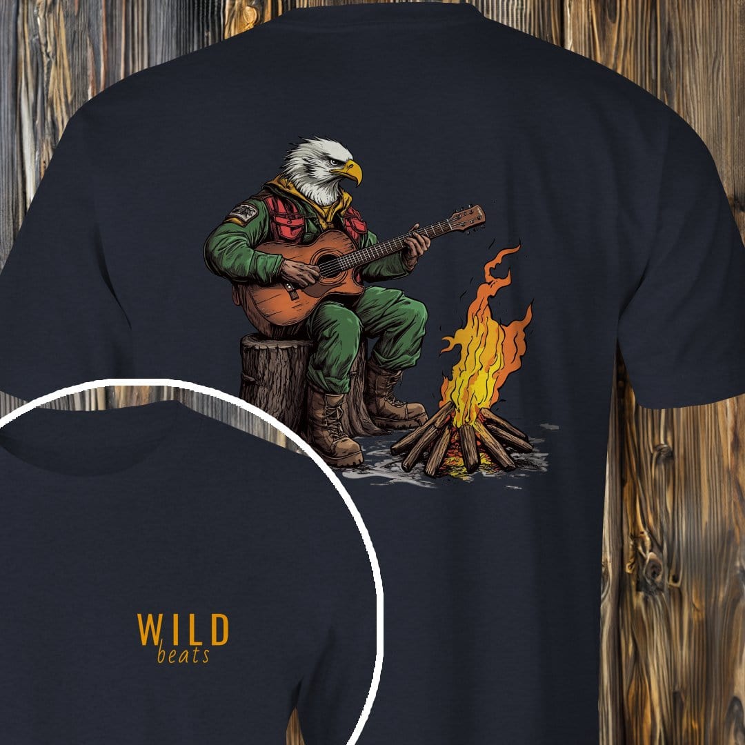 MyDesigns T-Shirt Dark Heather / S Bald Eagle Campfire Jam T-Shirt